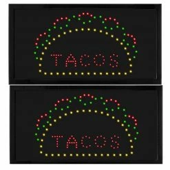 Flash Sale 👍 Alpine Industries 19 in. x 10 in. LED Rectangular Taco Sign with 2 Display Modes (2-Pack) 🔔
