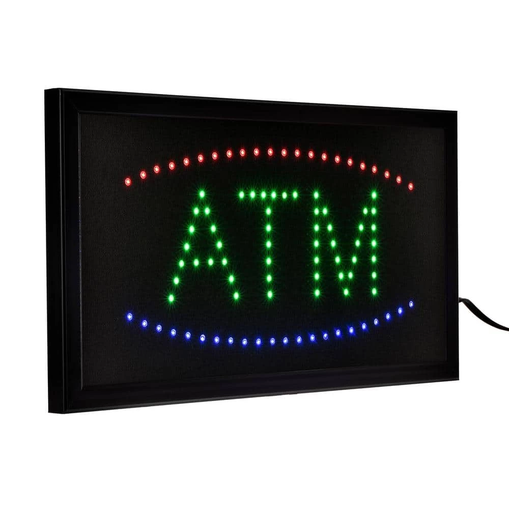 Best Sale π Alpine Industries 19 in. x 10 in. LED Rectangular Blue and Green ATM Sign with 2 Display Modes βοΈ 2 Best Sale π Alpine Industries 19 in. x 10 in. LED Rectangular Blue and Green ATM Sign with 2 Display Modes βοΈ - Image 2