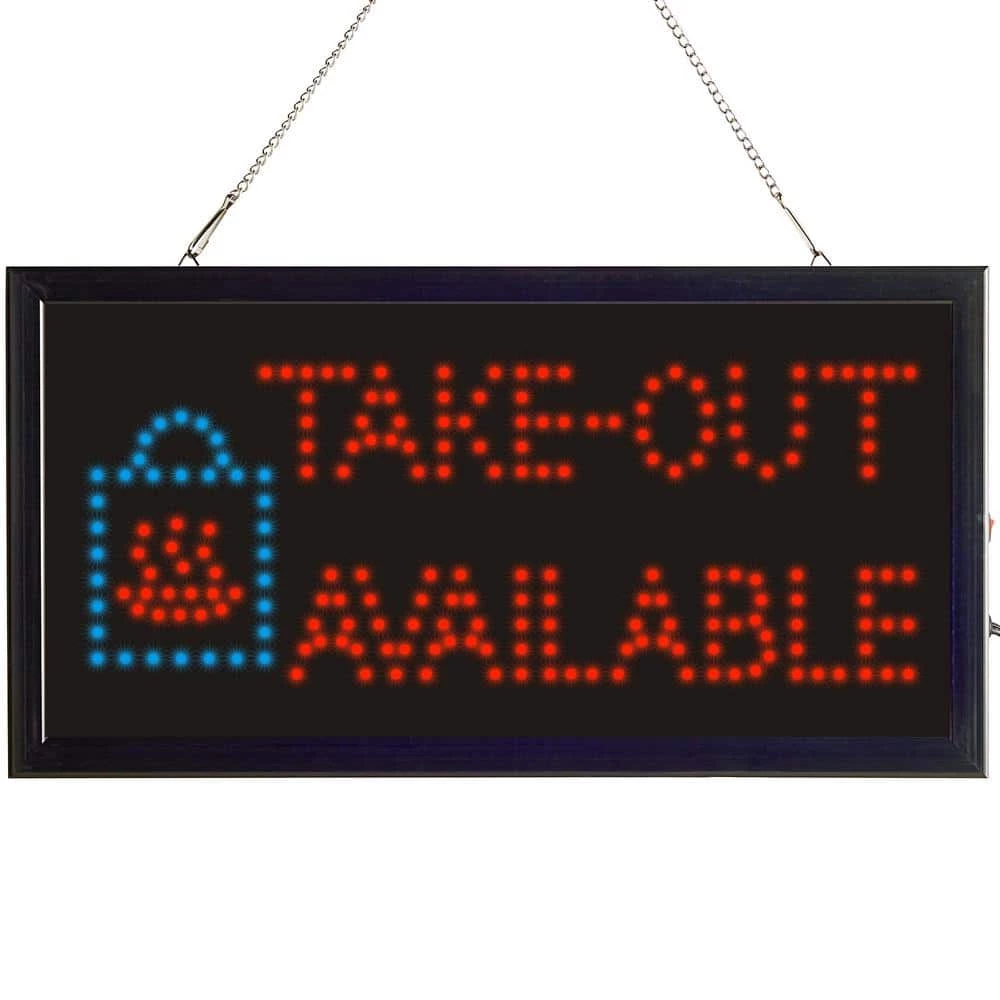 Flash Sale π Alpine Industries 19 in. x 10 in. LED Rectangular Take-Out Available Sign with 2 Display Modes β 1 Flash Sale π Alpine Industries 19 in. x 10 in. LED Rectangular Take-Out Available Sign with 2 Display Modes β