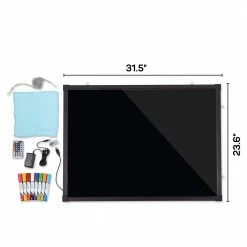 Discount 🔥 Alpine Industries 24 in. x 32 in. LED Illuminated Hanging Message Writing Board, (2-Pack) 🎉 7 Discount 🔥 Alpine Industries 24 in. x 32 in. LED Illuminated Hanging Message Writing Board, (2-Pack) 🎉 -Premier Lock Sales black alpine industries business signs alp495 04 2 4f 1000