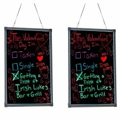 Discount 🔥 Alpine Industries 24 in. x 32 in. LED Illuminated Hanging Message Writing Board, (2-Pack) 🎉