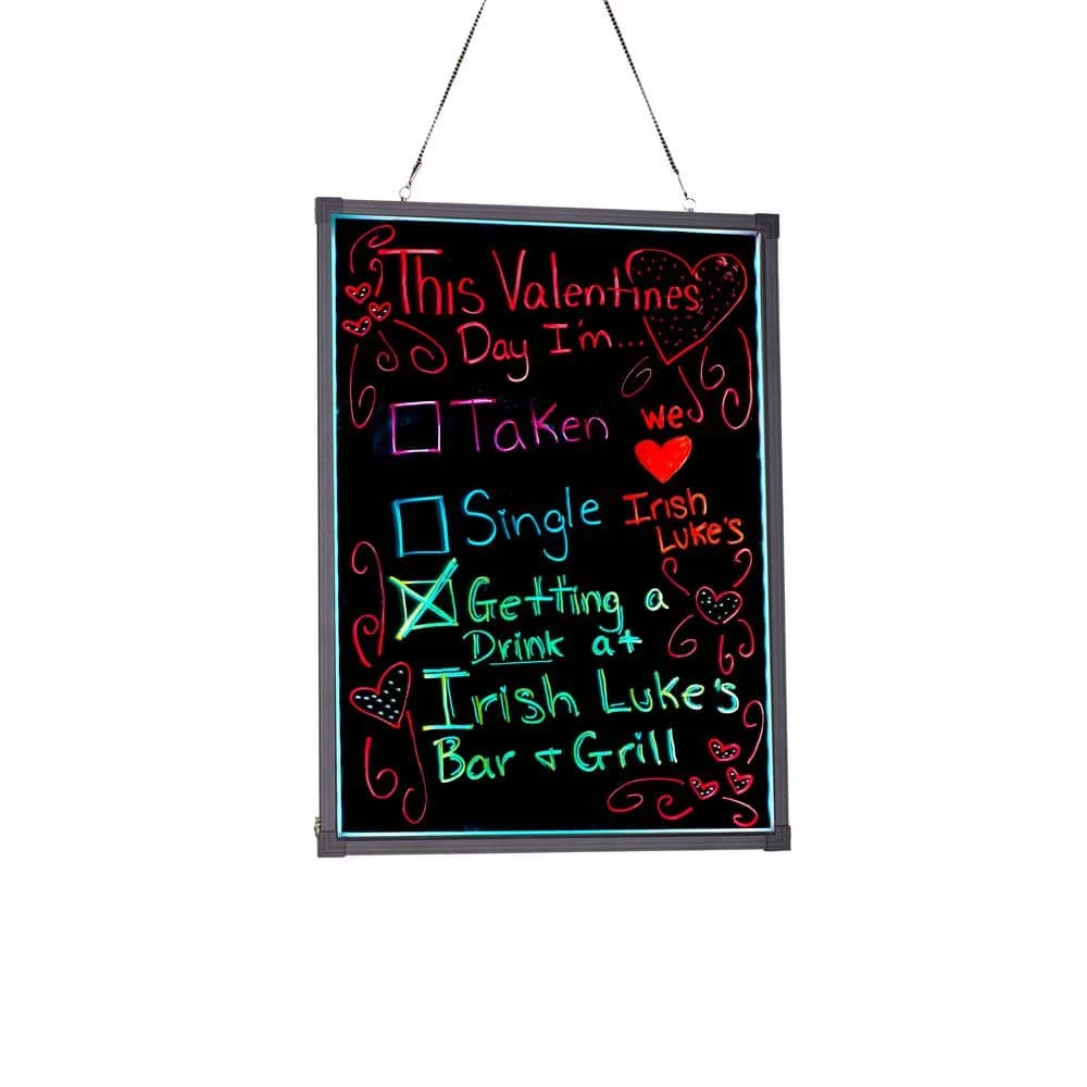 Discount 🔥 Alpine Industries 24 in. x 32 in. LED Illuminated Hanging Message Writing Board, (2-Pack) 🎉 2 Discount 🔥 Alpine Industries 24 in. x 32 in. LED Illuminated Hanging Message Writing Board, (2-Pack) 🎉 - Image 2