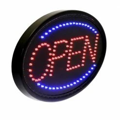 Discount 😍 Alpine Industries 19 in. x 10 in. LED Open Sign (2-Pack) ⭐ -Premier Lock Sales black alpine industries business signs alp497 01 2 1f 1000