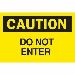 Cheapest 🧨 Brady 10 in. x 14 in. Plastic Caution Do Not Enter OSHA Safety Sign 💯