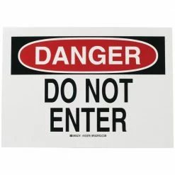 Deals 🥰 Brady 7 in. x 10 in. Plastic Danger Do Not Enter OSHA Safety Sign ✔️
