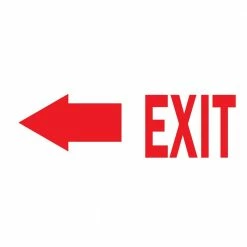 New 🎁 Brady 10 in. x 14 in. Plastic Exit With Left Arrow Safety Sign 🎁