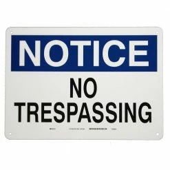 Outlet ✨ Brady 10 in. x 14 in. Aluminum Notice No Trespassing Sign 🎉