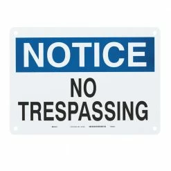 Outlet ✨ Brady 10 in. x 14 in. Aluminum Notice No Trespassing Sign 🎉 -Premier Lock Sales black brady business signs 40728 a0 1000