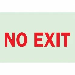 Cheap ❤️ Brady 7 in. x 10 in. Glow-in-the-Dark Self-Stick Polyester No Exit Sign 👍