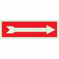 Cheapest 😍 Brady 5 in. x 14 in. Glow-In-The-Dark Self-Stick Polyester Right-Pointing Arrow Directional Sign 🤩