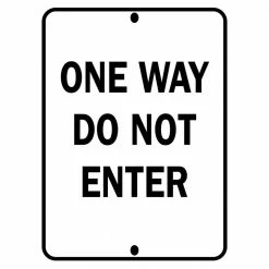Brand new 🔥 Brady 24 in. x 18 in. Aluminum One Way Do Not Enter Sign 💯
