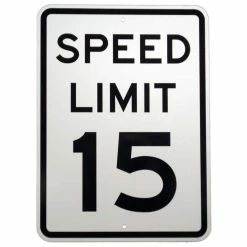 Promo 👍 Brady 24 in. x 18 in. Aluminum Speed Limit 15 MPH Sign 🤩