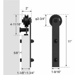 Cheapest 🎁 WINSOON Black Antique Roller Kit for Sliding Barn Door Hardware System (I Shape Design) 🤩 -Premier Lock Sales black winsoon barn door hardware gcm2126 76 1000