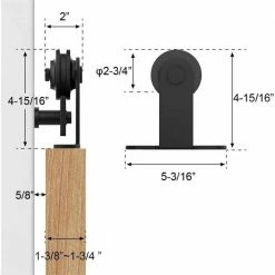 Deals 🔔 WINSOON Black Antique Roller Kit for Sliding Barn Door Hardware System (T Shape Design) 👏 -Premier Lock Sales black winsoon barn door hardware gcm2129 76 1000