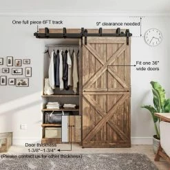 Cheapest βοΈ WINSOON 6 ft./72 in. Powder π§₯ Coated Black Heavy-Duty Bypass Double Door Sliding Barn Door Hardware Classic Design Roller π 10 Cheapest βοΈ WINSOON 6 ft./72 in. Powder π§₯ Coated Black Heavy-Duty Bypass Double Door Sliding Barn Door Hardware Classic Design Roller π -Premier Lock Sales black winsoon barn door hardware gcm2776 1f 1000