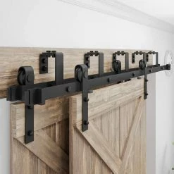 Cheapest βοΈ WINSOON 6 ft./72 in. Powder π§₯ Coated Black Heavy-Duty Bypass Double Door Sliding Barn Door Hardware Classic Design Roller π 11 Cheapest βοΈ WINSOON 6 ft./72 in. Powder π§₯ Coated Black Heavy-Duty Bypass Double Door Sliding Barn Door Hardware Classic Design Roller π -Premier Lock Sales black winsoon barn door hardware gcm2776 44 1000