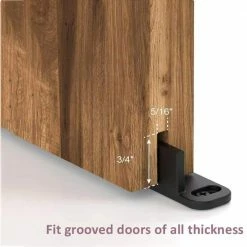 Flash Sale ✔️ WINSOON Black Plastic Adjustable Barn Door Floor Guide for -Wattooden Door 🔥 -Premier Lock Sales black winsoon barn door hardware gcm3275 1f 1000