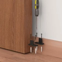 Flash Sale ✔️ WINSOON Black Plastic Adjustable Barn Door Floor Guide for -Wattooden Door 🔥 -Premier Lock Sales black winsoon barn door hardware gcm3275 76 1000