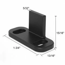 Flash Sale ✔️ WINSOON Black Plastic Adjustable Barn Door Floor Guide for -Wattooden Door 🔥 -Premier Lock Sales black winsoon barn door hardware gcm3275 fa 1000
