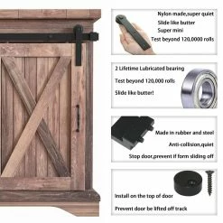 Coupon π WINSOON 3 ft./36 in. Super Mini Sliding Barn Door Hardware for Single Door TV Stands Small Wardrobe Cabinets (I Shape Hanger) π 11 Coupon π WINSOON 3 ft./36 in. Super Mini Sliding Barn Door Hardware for Single Door TV Stands Small Wardrobe Cabinets (I Shape Hanger) π -Premier Lock Sales black winsoon barn door hardware gcm4735 44 1000