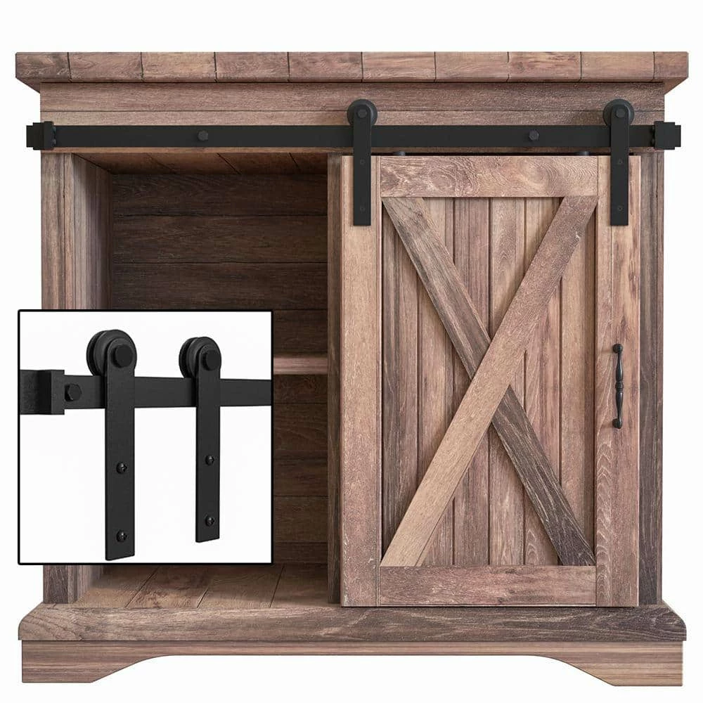 Coupon π WINSOON 3 ft./36 in. Super Mini Sliding Barn Door Hardware for Single Door TV Stands Small Wardrobe Cabinets (I Shape Hanger) π 1 Coupon π WINSOON 3 ft./36 in. Super Mini Sliding Barn Door Hardware for Single Door TV Stands Small Wardrobe Cabinets (I Shape Hanger) π
