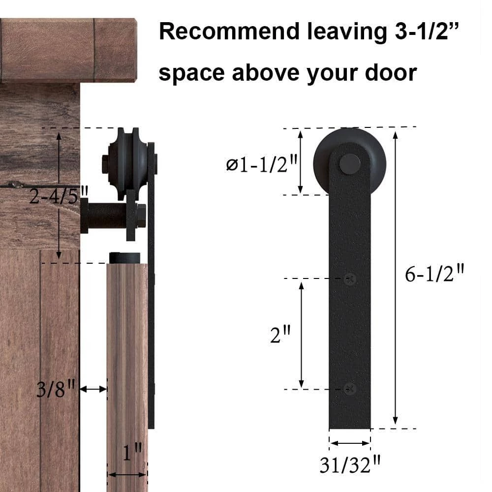Coupon π WINSOON 3 ft./36 in. Super Mini Sliding Barn Door Hardware for Single Door TV Stands Small Wardrobe Cabinets (I Shape Hanger) π 6 Coupon π WINSOON 3 ft./36 in. Super Mini Sliding Barn Door Hardware for Single Door TV Stands Small Wardrobe Cabinets (I Shape Hanger) π - Image 6