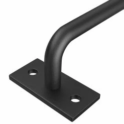 Wholesale 🔥 WINSOON 12 in. L Black Powder 🧥 Coated Rounded Corners Sliding Barn Door Pull and Flush Barn Door Handle Set 🧨 -Premier Lock Sales black winsoon barn door hardware gcm4989 44 1000