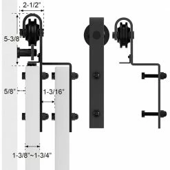 Cheap ❤️ WINSOON 6 ft./72 in. Single Track Bypass Barn Door Hardware Double Doors Kit, Heavy-Duty Sliding 1-Track Antique Roller 🤩 13 Cheap ❤️ WINSOON 6 ft./72 in. Single Track Bypass Barn Door Hardware Double Doors Kit, Heavy-Duty Sliding 1-Track Antique Roller 🤩 -Premier Lock Sales black winsoon barn door hardware gcm4994 76 1000