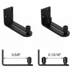 Coupon 💯 WINSOON 4-13/16 in. Sliding Barn Door Floor Guides Adjustable Stay Roller Hardware Kit Wall Mount Roller Guide (2-Pack) ⭐ -Premier Lock Sales black winsoon barn door hardware gcm5118x2 44 1000