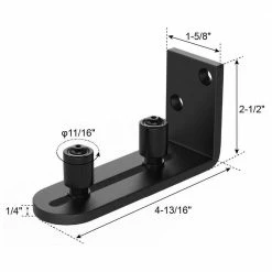 Coupon 💯 WINSOON 4-13/16 in. Sliding Barn Door Floor Guides Adjustable Stay Roller Hardware Kit Wall Mount Roller Guide (2-Pack) ⭐ -Premier Lock Sales black winsoon barn door hardware gcm5118x2 76 1000