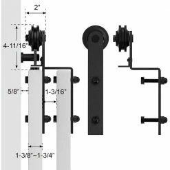 Brand new π WINSOON 6 ft./72 in. Single Track Bypass Sliding Barn Door Hardware Kit for Double Doors Low Ceiling β 13 Brand new π WINSOON 6 ft./72 in. Single Track Bypass Sliding Barn Door Hardware Kit for Double Doors Low Ceiling β -Premier Lock Sales black winsoon barn door hardware gcm5164 76 1000