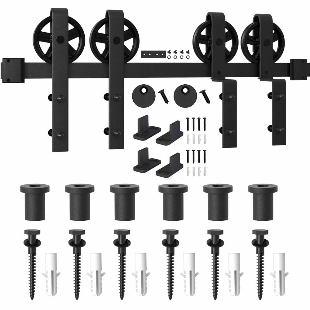 Best deal ✨ WINSOON 9 ft./108 in. Single Track Bypass Barn Door Hardware Double Doors Kit, Heavy-Duty Sliding 1 Track Big Wheel Roller 😍 1 Best deal ✨ WINSOON 9 ft./108 in. Single Track Bypass Barn Door Hardware Double Doors Kit, Heavy-Duty Sliding 1 Track Big Wheel Roller 😍