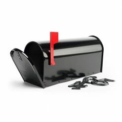 Best Sale 🔔 Gibraltar Mailboxes Elite Black, Medium, Steel, Post Mount Mailbox. ✔️ -Premier Lock Sales blacks gibraltar mailboxes post mount mailboxes e1100b00 76 1000