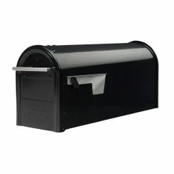 Cheapest 💯 Gibraltar Mailboxes Franklin Black, Medium, Steel, Post Mount Mailbox with Satin Nickel Handle 👏