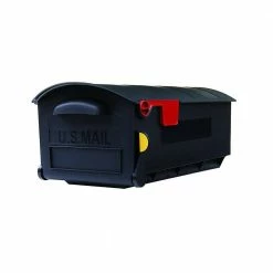 Cheap 🌟 Gibraltar Mailboxes Patriot Black, Large, Plastic, Post Mount Mailbox 😀