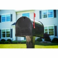 Brand new 👏 Gibraltar Mailboxes Marshall Black, Large, Steel, Locking, Post Mount Mailbox 😍 -Premier Lock Sales blacks gibraltar mailboxes post mount mailboxes mlm16kb1 31 1000