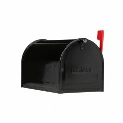 Brand new 👏 Gibraltar Mailboxes Marshall Black, Large, Steel, Locking, Post Mount Mailbox 😍 -Premier Lock Sales blacks gibraltar mailboxes post mount mailboxes mlm16kb1 4f 1000
