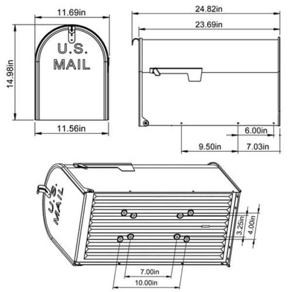 Wholesale 🔥 Gibraltar Mailboxes Stanley Black, Extra Large, Steel, Post Mount Mailbox ✔️ 3 Wholesale 🔥 Gibraltar Mailboxes Stanley Black, Extra Large, Steel, Post Mount Mailbox ✔️ - Image 3
