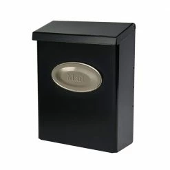 Top 10 🔥 Gibraltar Mailboxes Designer Black with Satin Nickel, Medium, Steel, Locking, Wall Mount Mailbox 🌟