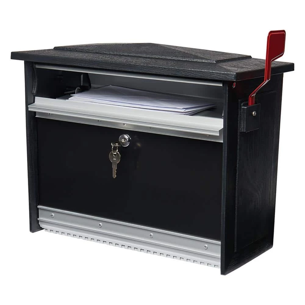 Coupon 🛒 Gibraltar Mailboxes Mailsafe Black, Medium, Aluminum and Plastic, Locking, Wall Mount Mailbox 🔥 5 Coupon 🛒 Gibraltar Mailboxes Mailsafe Black, Medium, Aluminum and Plastic, Locking, Wall Mount Mailbox 🔥 - Image 5