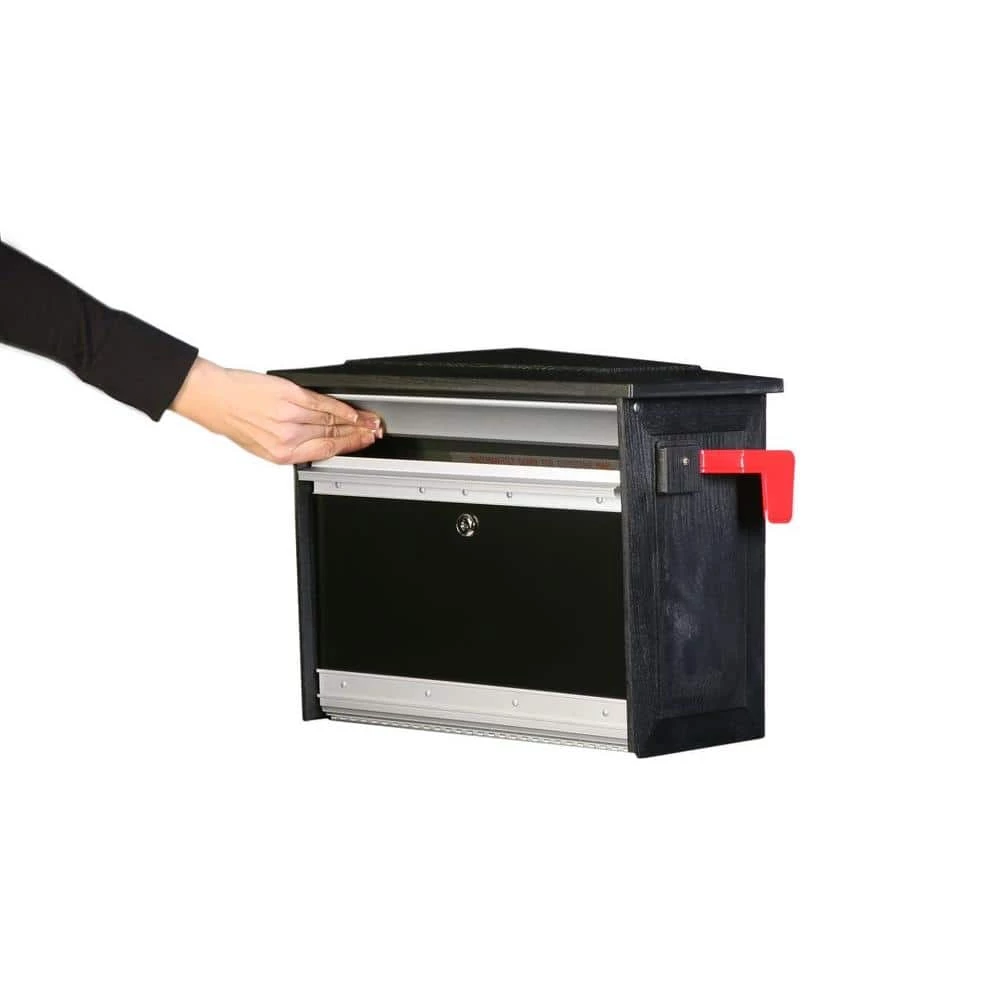 Coupon 🛒 Gibraltar Mailboxes Mailsafe Black, Medium, Aluminum and Plastic, Locking, Wall Mount Mailbox 🔥 4 Coupon 🛒 Gibraltar Mailboxes Mailsafe Black, Medium, Aluminum and Plastic, Locking, Wall Mount Mailbox 🔥 - Image 4