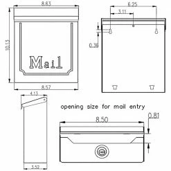 Hot Sale 🌟 Gibraltar Mailboxes Townhouse Black, Small, Steel, Locking, Vertical, Wall Mount Mailbox 🔥 -Premier Lock Sales blacks gibraltar mailboxes wall mount mailboxes thvkb001 1f 1000