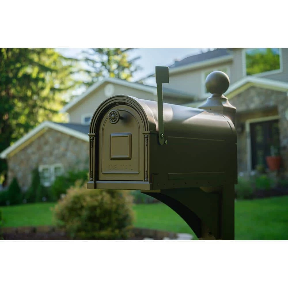 Wholesale 😉 Gibraltar Mailboxes Garrison Venetian Bronze, Large, Steel, Post Mount Mailbox 👍 5 Wholesale 😉 Gibraltar Mailboxes Garrison Venetian Bronze, Large, Steel, Post Mount Mailbox 👍 - Image 5