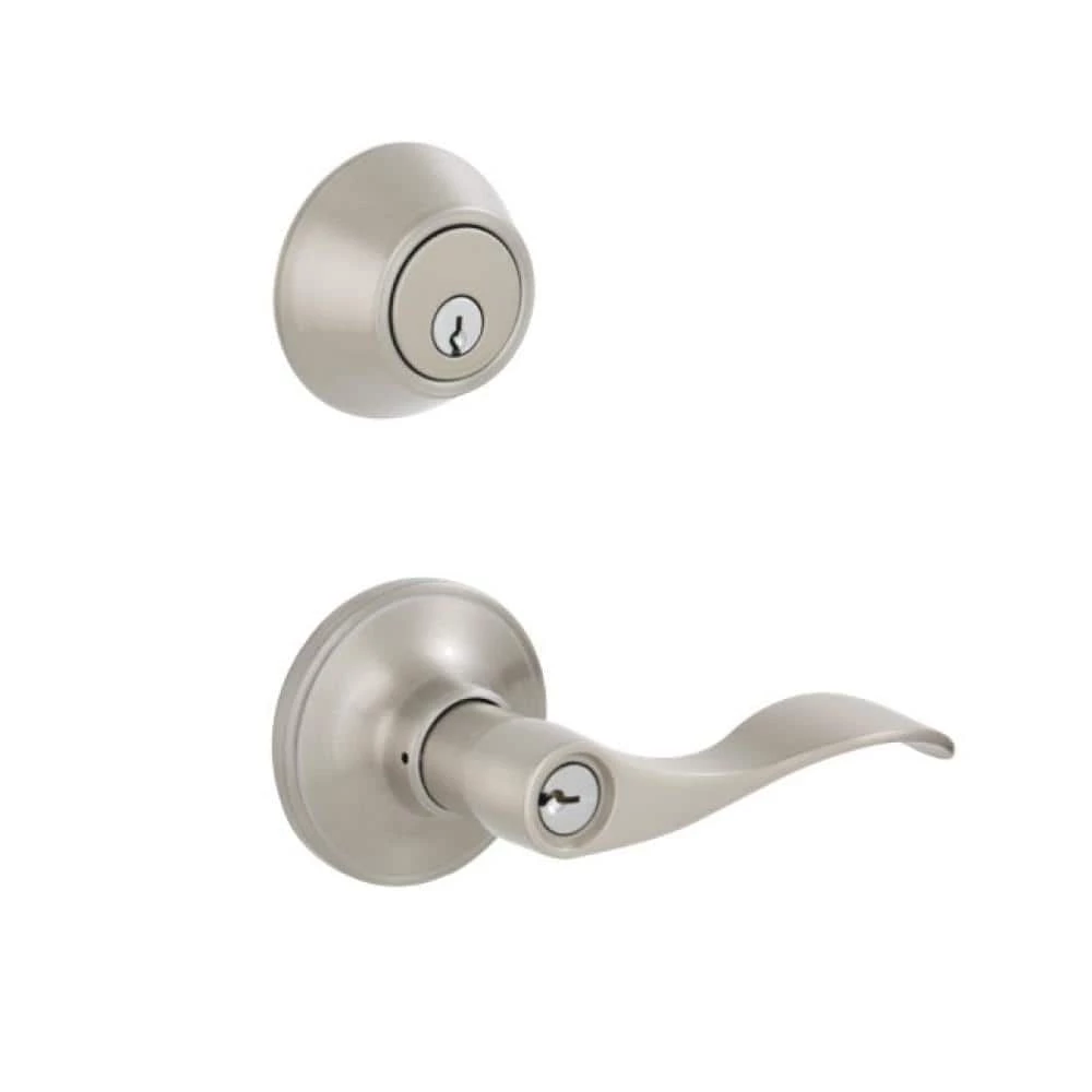 Promo π₯ ESSENTIALS by Schlage Satin Nickel Entry Single Cylinder Deadbolt and Millstreet Keyed Handle Combo Pack π 1 Promo π₯ ESSENTIALS by Schlage Satin Nickel Entry Single Cylinder Deadbolt and Millstreet Keyed Handle Combo Pack π