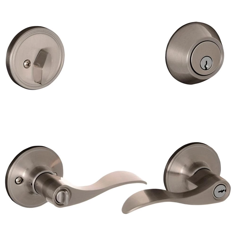 Promo π₯ ESSENTIALS by Schlage Satin Nickel Entry Single Cylinder Deadbolt and Millstreet Keyed Handle Combo Pack π 2 Promo π₯ ESSENTIALS by Schlage Satin Nickel Entry Single Cylinder Deadbolt and Millstreet Keyed Handle Combo Pack π - Image 2