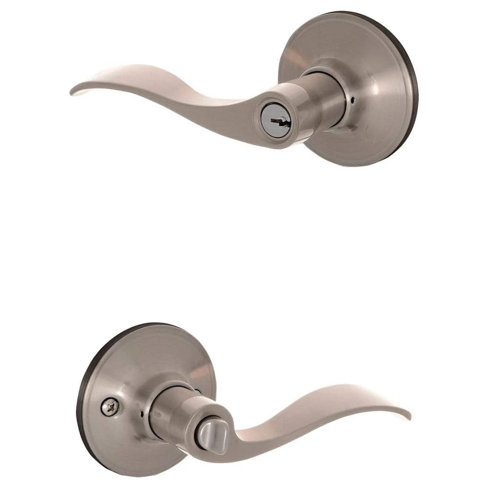 Best Sale βοΈ ESSENTIALS by Schlage Millstreet Satin Nickel Keyed Entry Door Handle π 2 Best Sale βοΈ ESSENTIALS by Schlage Millstreet Satin Nickel Keyed Entry Door Handle π - Image 2