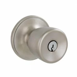 Hot Sale 👏 ESSENTIALS by Schlage Brill Stainless Steel Keyed Entry Door Knob 🤩