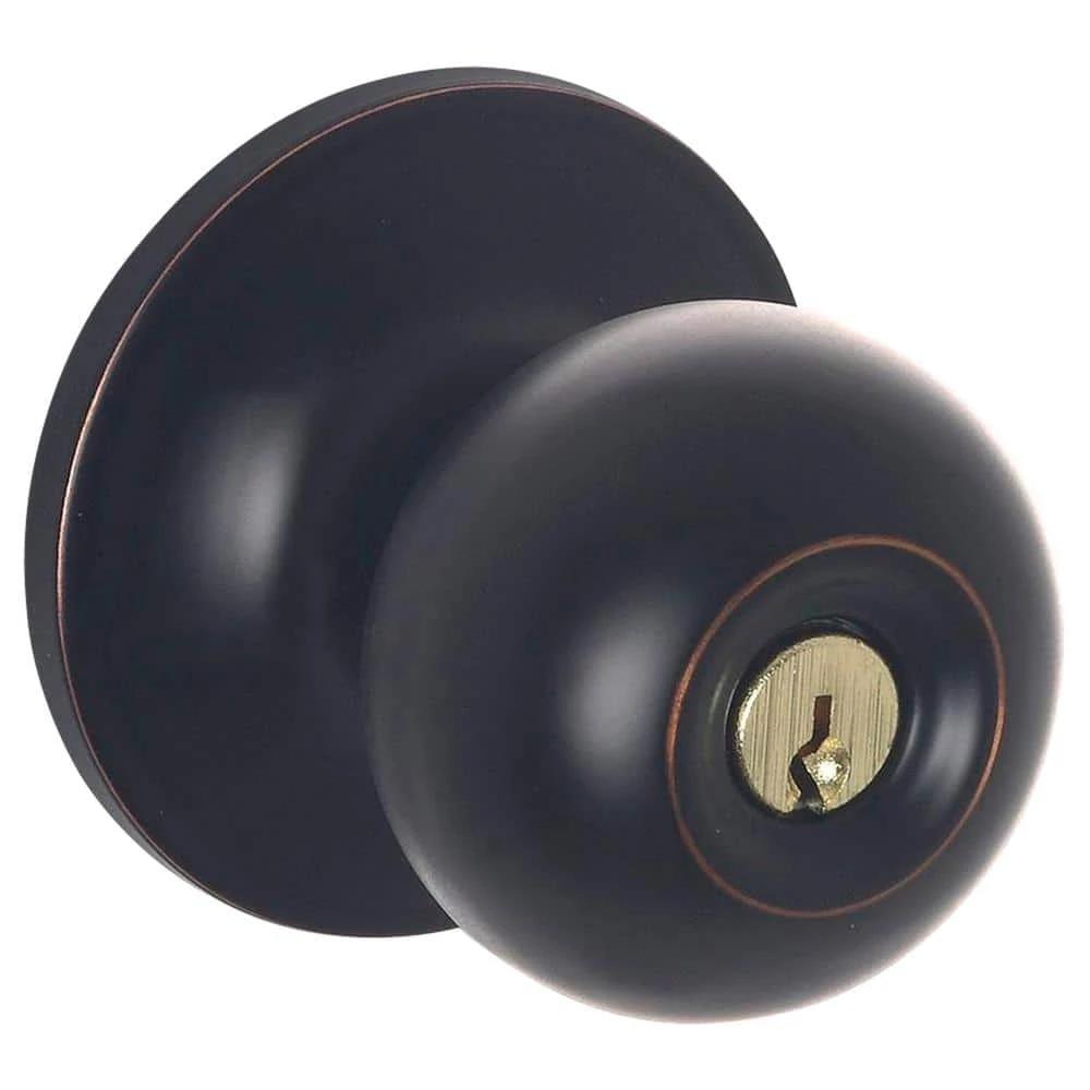 Outlet ๐ ESSENTIALS by Schlage Jeffir Aged Bronze Keyed Entry Door Knob ๐ 4 Outlet ๐ ESSENTIALS by Schlage Jeffir Aged Bronze Keyed Entry Door Knob ๐ - Image 4