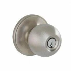 Cheap 🎁 ESSENTIALS by Schlage Morrow Stainless Steel Keyed Entry Door Knob 🎁