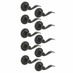 Best Pirce 👍 ESSENTIALS by Schlage Millstreet Aged Bronze Passage Hall/Closet Door Lever (10-Pack) 👏